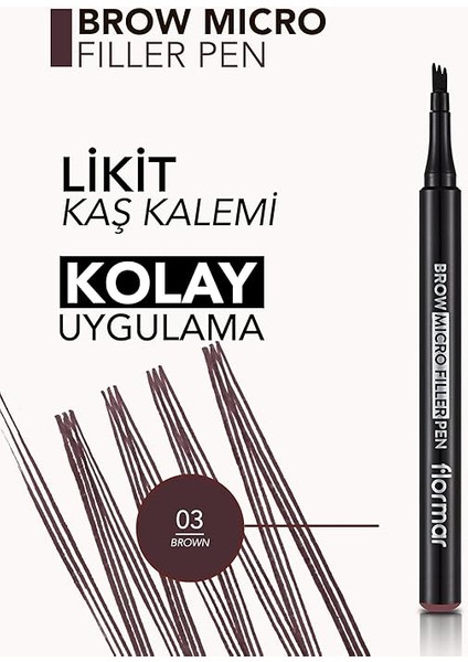 Kaş Maskarası ve Kaş Farı - Brow Micro Filler Pen 003 Brown 47000097-003 One Size fırsatları