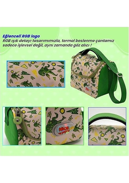 Kids Dinosaur T-Rex Temalı Kız/erkek Çocuk Beslenme Çantası fiyatları