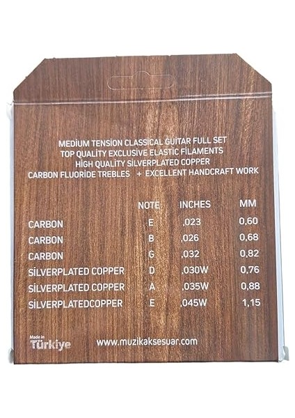 Klasik Gitar Tel, Guitar Strings Medium Tension fiyatları