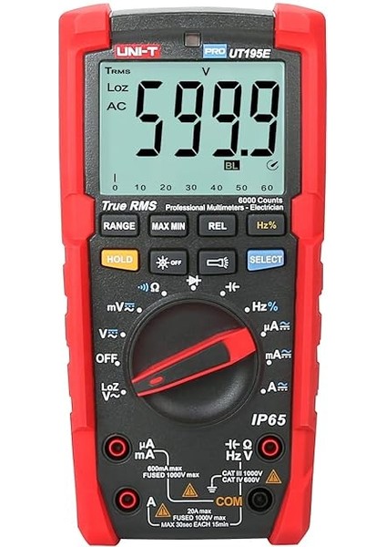 UT195 Serisi UT195E/UT195M/UT195DS El Tipi Endüstriyel Dijital Multimetre IP65 ve 2 M Düşmeye Dayanıklı