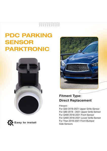 28438-4BA5C Pdc Park Sensörü Parktronic 284384BA5C Infiniti Q50 Q60 QX60 QX80 Nissan Titan 2016-2021 259949NF0A (Yurt Dışından) fırsatları