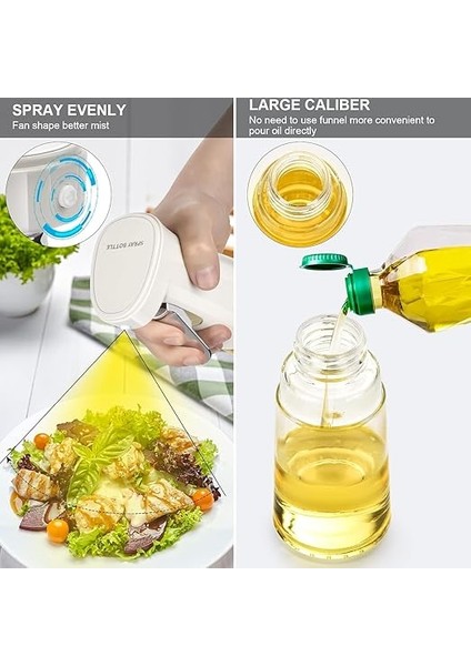 240ML Yağ Zeytinyağı Püskürtücü, Airfryer Sprey Şişesi, Cam Yağ Spreyi, Hava Fritözü Için Yağlık, Barbekü, Salata, Pişirme, Izgara Mutfak Aletleri, Yağdanlık (Beyaz) modelleri