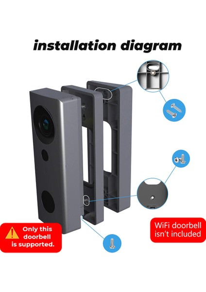 Yüzük Video Kapı Zili Braketi Ayarlanabilir Açılı Kapı Braketi Ev Kapı Zili Braketi Ayarlanabilir (Sol ve Sağ) (Yurt Dışından) fiyatları