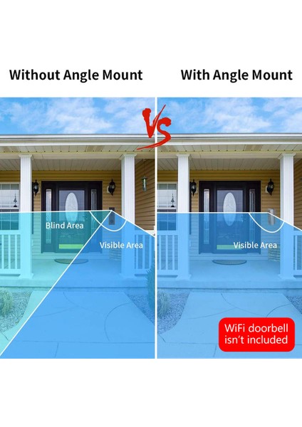 Yüzük Video Kapı Zili Braketi Ayarlanabilir Açılı Kapı Braketi Ev Kapı Zili Braketi Ayarlanabilir (Sol ve Sağ) (Yurt Dışından) fırsatları