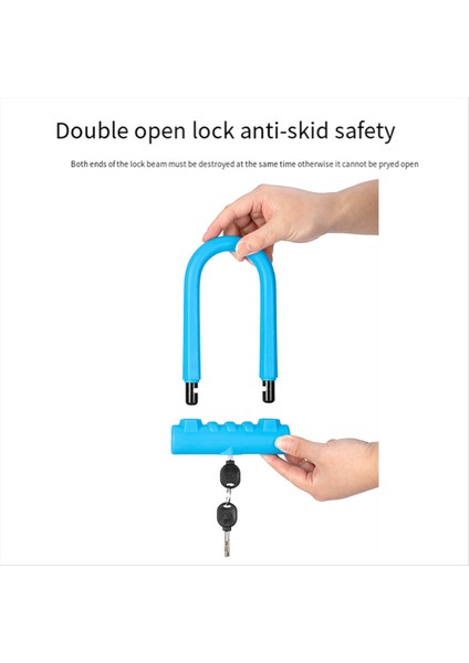 Bisiklet Kilidi Hırsızlık Anti-Hırs Dağ Bisikleti Yol Bisiklet Silikon U-Lock Motosiklet Kask Bisiklet Elektrikli Scooter Siyah (Yurt Dışından) fiyatları