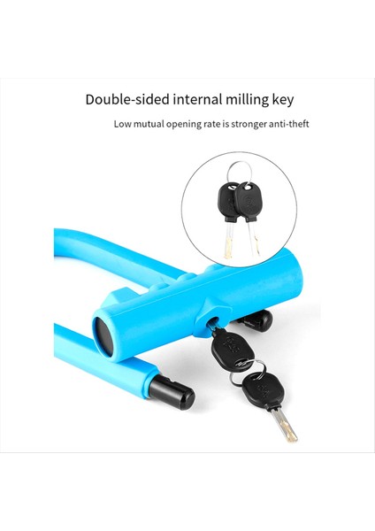 Bisiklet Kilidi Hırsızlık Anti-Hırs Dağ Bisikleti Yol Bisiklet Silikon U-Lock Motosiklet Kask Bisiklet Elektrikli Scooter Siyah (Yurt Dışından) indirimleri