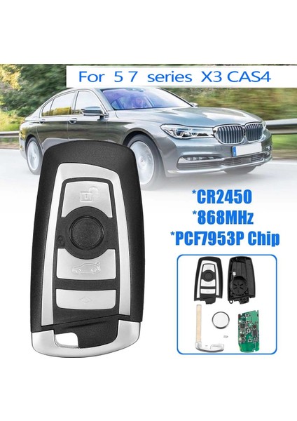 Araba Akıllı Uzaktan Anahtar 4 Düğmeleri 868MHZ Bmw 5 Için PCF7953P Çipli Fob Kılıf Kabuk (Yurt Dışından) fiyatları
