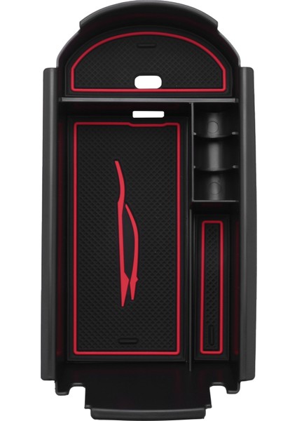 Araba Stil Aksesuarları Plastik Iç Desenli Koltuk Depolama Kutusu Organizatör Kılıf Konteyner Tepsisi Toyota Chr Chr Chr 2017 2017 2018 Siyah+Kırmızı (Yurt Dışından)