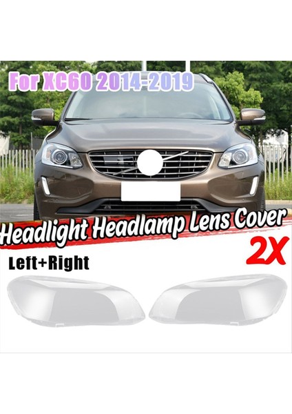 Volvo XC60 2014-2019 Far Maskesi Cam Kapağı Şeffaf Kapak Için Araba Ön Far Lens Abajur Kabuğu (Yurt Dışından) fiyatları