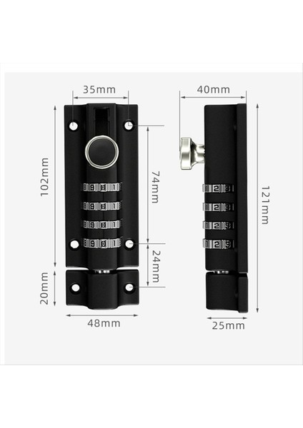 Şifre Mandalı Kilçi Sürgülü Kombinasyon Kilidi Şifre Kapı Mandalı Güvenlik Kilidi Hırsızlık Önleme Parola Kilit Kartı (Siyah) (Yurt Dışından) fiyatları