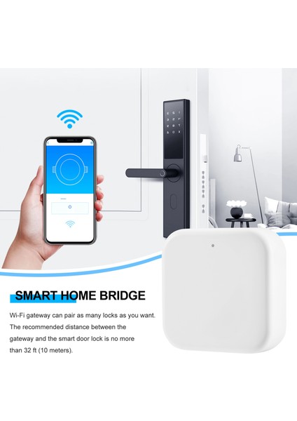 Bluetooth Wifi Ağ Geçidi Parmak Izi Şifre Akıllı Kapı Kilidi Ev Köprüsü Ttlock Uygulama Kontrol Ağ Geçidi Göbeği (Yurt Dışından) fırsatları