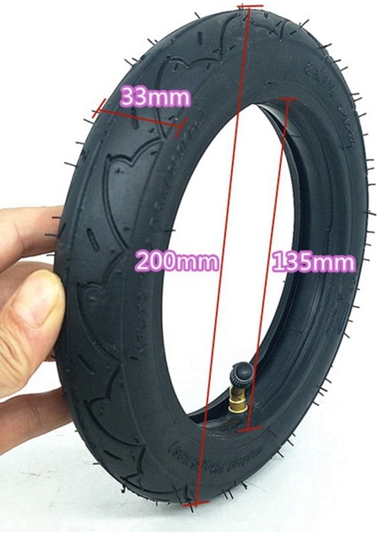 1 Set 8 Inç Lastik 8x1 1/4 Scooter Lastik ve Iç Tüp Seti ve 1 Adet 8 Inç 8x1 1/4 Scooter Iç Tüp Bükülmüş Valf (Yurt Dışından) modelleri