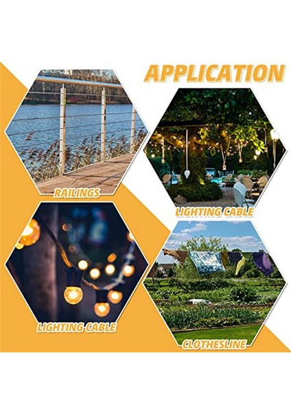 40 Pcs 1/8 Inç Tel Halat Kiti M3 Metal Tel Halat Kablo Kelepçesi ve M3 Paslanmaz Çelik Yükseklik (Yurt Dışından) fırsatları