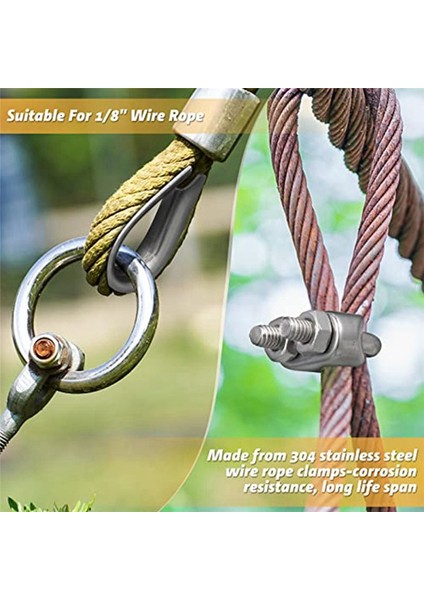 40 Pcs 1/8 Inç Tel Halat Kiti M3 Metal Tel Halat Kablo Kelepçesi ve M3 Paslanmaz Çelik Yükseklik (Yurt Dışından) indirimleri