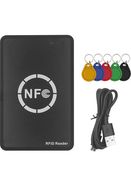 Rfıd Nfc Akıllı Yonga Okuyucu/yazar+5xuid Anahtarlık 125K 13 56M Fotokopi Makinesi Rfıd Çipleyici Etiket Kopya Klon Ic Ic Anahtar Rozeti Kopyası (Yurt Dışından)