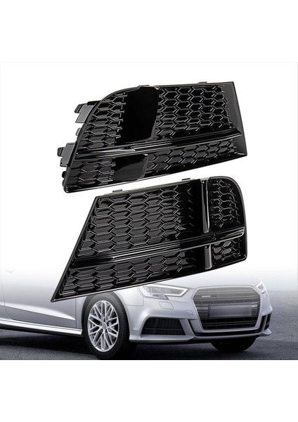 Ön Tampon Izgara Ekler Audi A3 S3 2017-2019 Için Sis Lambası Kapağı 8V3807681AB 8V3807682AB Değiştir (Yurt Dışından) fırsatları