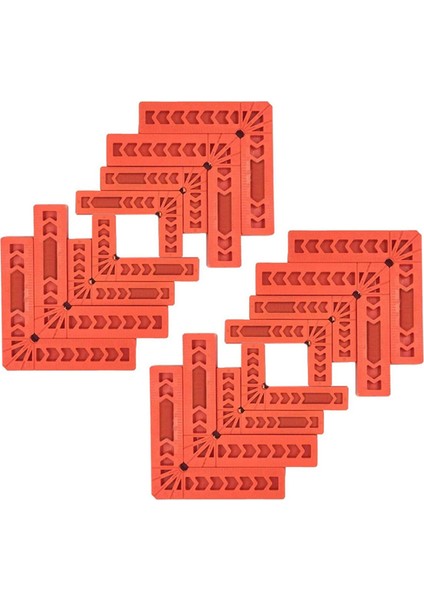 16 Adet Ahşap Işleme Için Kareler Konumlandırma 90 Derece Köşe Sağ Açılı Kelepçeler Marangoz Köşe Kelepçeleme Kare Alet (Yurt Dışından)