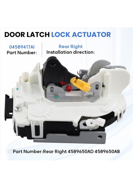 Jeep Compass Dodge Chrysler Için Araba Kapı Kilidi Aktüatör Mandalı 2008-2020 Kapı Yürütme Kilidi Arka Sağ 4589650AD (Yurt Dışından) fırsatları