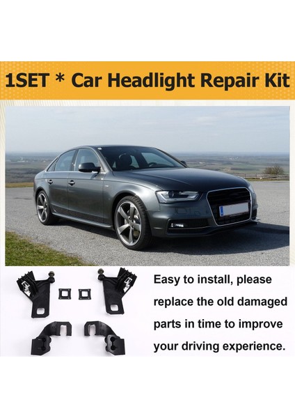 Araba Far Onarma Kiti Far Onarımı Pençesi 8K1941122 8K1941121 Audi A4 B8 2009-2012 Için 8K1941122A 8K1941121A (Yurt Dışından) indirimleri