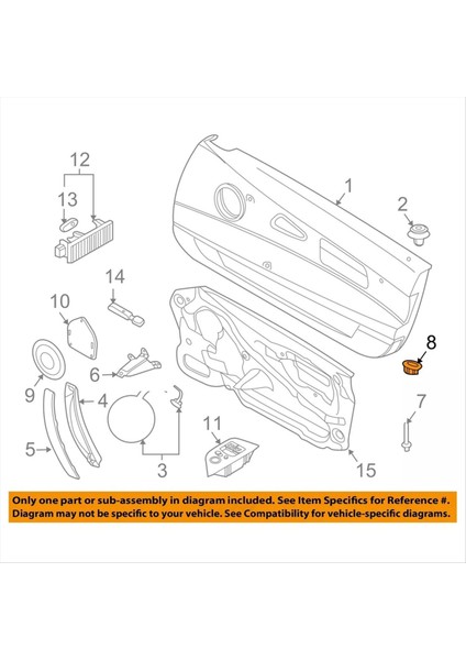 Bmw Z4 E85 E86 03-08 Kapı Kilit Pını Post Grommet Kılavuzu Trım Çok 51417042868 (Yurt Dışından) fiyatları