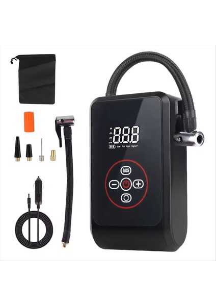 Motosiklet Bisiklet Top Araba Aksesuarları Için Lastik Hava Pompası Araç Air Hava Kompresörü Fenülde Dijital ile Taşınabilir Şişiriciler (Yurt Dışından)