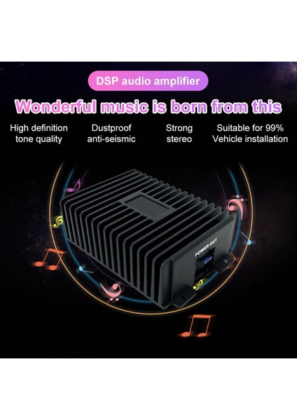 Araba Dsp Amplifikatör Hi-Fi Booster Ses Dijital Ses Işlemcileri 80W Android Hoparlör Subwoofer Güç Araç Radyosu (Yurt Dışından) indirimleri