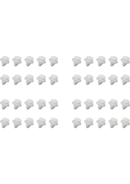 40X Araba Kapı Paneli Montaj Klipsleri Peugeot Için Beyaz 206 207 1007 307 (Yurt Dışından)