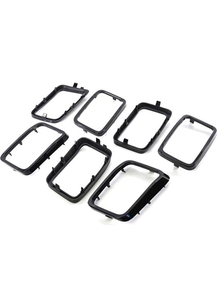 7pcs Araba Ön Izgara Izgara Halka Kapak Ekleri Koruyucular Koruyucular Çerçeve Trims Kiti Grand Cherokee 2017-2021 68317863AA (Yurt Dışından) modelleri