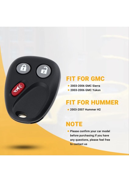 Anahtarsız Giriş Araba Key Fob LHJ011 Chevy Silverado Tahoe Banliyö Gmc Sierra Yukon Hummer H2 Cadillac Escalade 2pcs (Yurt Dışından) indirimleri