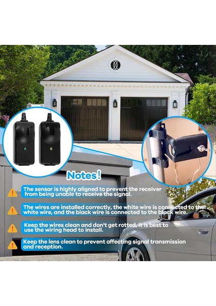 41A5034 Garaj Safersensör Kiti Uyumlu Garaj Kapı Açıcıları Garaj Kapısı Sensörleri Yedek G801CB-P 801CB 041-0136 (Yurt Dışından) modelleri