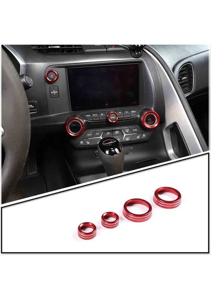 Araba Merkezi Konsol Gümüş Ac Hacim Düğmesi Düğmesi Anahtarı Kapak Trim Chevrolet Corvette C7 2014-2019 (Yurt Dışından) fiyatları