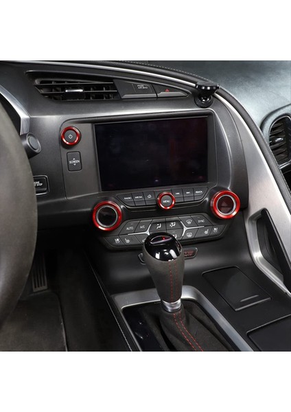 Araba Merkezi Konsol Gümüş Ac Hacim Düğmesi Düğmesi Anahtarı Kapak Trim Chevrolet Corvette C7 2014-2019 (Yurt Dışından) fırsatları