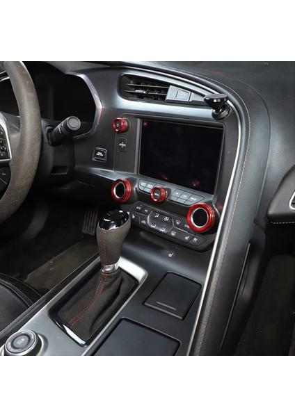 Araba Merkezi Konsol Gümüş Ac Hacim Düğmesi Düğmesi Anahtarı Kapak Trim Chevrolet Corvette C7 2014-2019 (Yurt Dışından) indirimleri