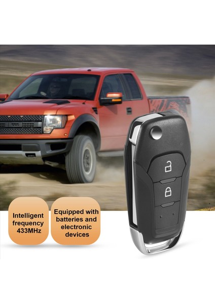 Araba Akıllı Uzaktan Anahtar 2 Düğmesi 433MHZ Ford Ranger F150 2015 2016 2017 2018 ID49 PCF7945P EB3T-15K601-BA (Yurt Dışından) indirimleri