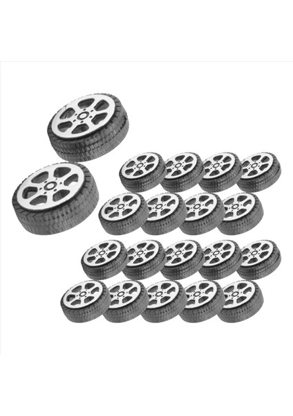 Plastik Rulo 2mm Dia Şaft Araç Kamyonu Model Oyuncaklar Tekerlek 20MMX6MM 20PCS (Yurt Dışından) modelleri