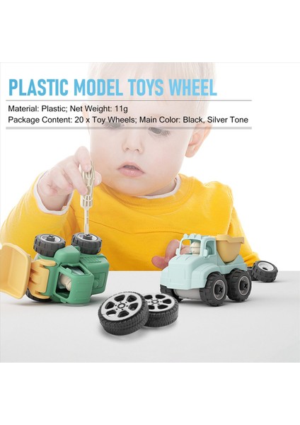 Plastik Rulo 2mm Dia Şaft Araç Kamyonu Model Oyuncaklar Tekerlek 20MMX6MM 20PCS (Yurt Dışından) fırsatları