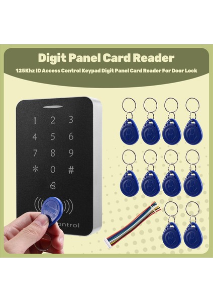 Anti-Kopya Şifrelenmiş Bağımsız Erişim Denetleyicisi 125KHZ Kimlik Kimlik Erişim Kontrolü Tuş Takımı Sakatı Panel Kart Okuyucu Kapı Kilidi (Yurt Dışından) fırsatları