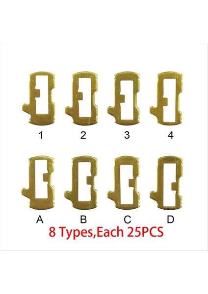 200PCS/LOT Pirinç SIP22 Araç Kilitli Tamir Aksesuarları Araç Kilidi Kamış Plakası Fiat Için 8 Türler Her Biri 25 Pcs (Yurt Dışından) fiyatları