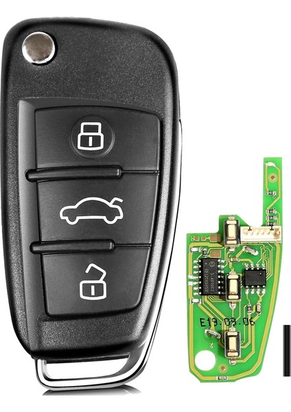Xhorse Için XKA600EN Için Evrensel Tel Uzak Tuş Flip Fob Fob 3 Düğmeleri Audi A6 Q7 Için Vvdı Anahtar Aracı Için Tür (Yurt Dışından)