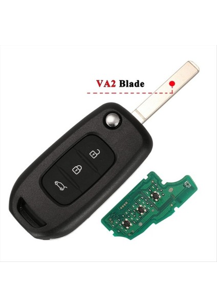 Araba 3 Düğmeler Katlama Uzaktan Kumanda Anahtarı PCF7961M 4A Chıp 433MHZ Tuş Va2 Anahtar Bıçağı Renault Megane 3 (Yurt Dışından) modelleri