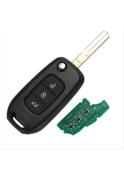Araba 3 Düğmeleri Katlama Uzaktan Kumanda Anahtarı PCF7961M 4A Chıp 433MHZ Tuş HU56R Renault Megane 3 Için Anahtar Bıçağı (Yurt Dışından)