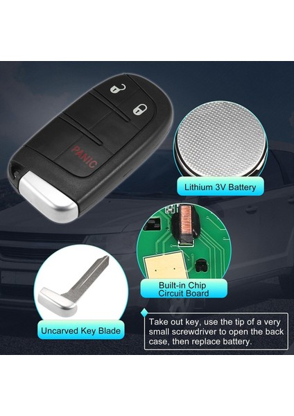 Chrysler Için Anahtar Fob Anahtarsız Giriş Uzaktan 300 Dodge Charger Challenger Dart Yolculuğu M3N-40821302 3 Düğmeler 433MHZ ID46 (Yurt Dışından) indirimleri
