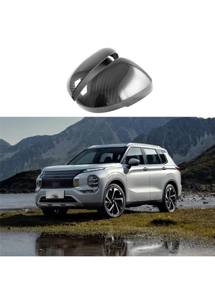 Araba Karbon Fiber Yan Kapı Dikiz Aynası Dekorasyon Çıkartma Kapağı Kaplama Trim Aksesuarları Için Mitsubishi Outlander 2022 2023 (Yurt Dışından) fırsatları