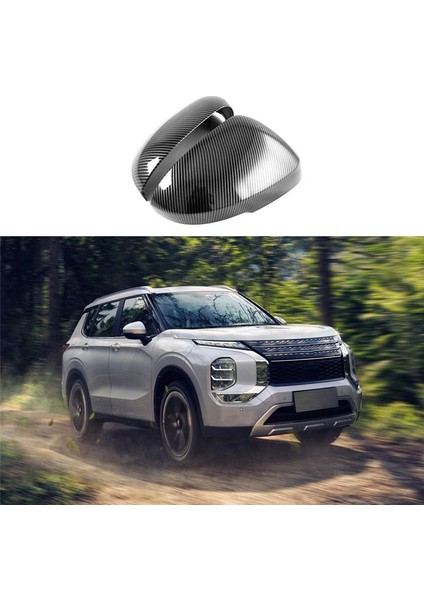 Araba Karbon Fiber Yan Kapı Dikiz Aynası Dekorasyon Çıkartma Kapağı Kaplama Trim Aksesuarları Için Mitsubishi Outlander 2022 2023 (Yurt Dışından) indirimleri