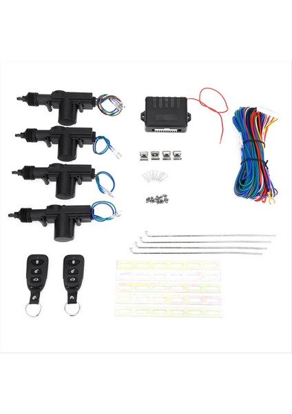 Araba Kilidi Kapısı Uzaktan Kumanda Kilitli 4 Kapı Kilit Aktüatör Evrensel 12V ile Kilitleme Kiti (Yurt Dışından)