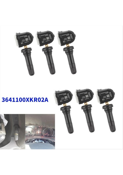 6pcs Araba Lastik Basınç Sensörü 3641100XKR02A Haval F5 F7 H6 H4 H7L Büyük Duvar P8 Vv5 Vv6 Vv7 18-20 433MHZ Tpms Sensörü (Yurt Dışından) fırsatları