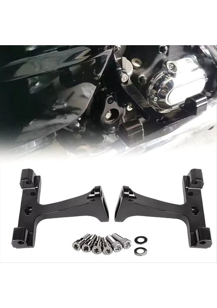 Harley Street Glide Road King Flhr Için Siyah Yolcu Döşeme Dağı Montaj Braketi (Yurt Dışından) modelleri