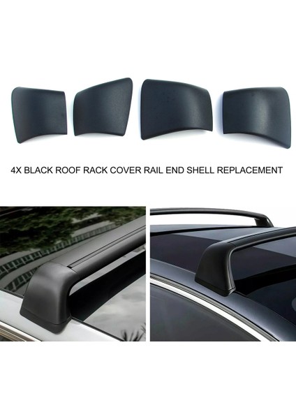4pcs Çatı Rafı Kapak Kapağı Rail Uç Kabuğu Terozu Tesla Model Y 2021-2022 Çatı Rafı Kapakları Dış Araba Aksesuarları (Yurt Dışından) modelleri
