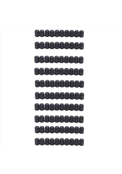 100PCS Plastik Bisiklet Bisiklet Valfi Toz Kapakları Araba Van Motosiklet Lastik Tüpleri Siyah (Yurt Dışından)