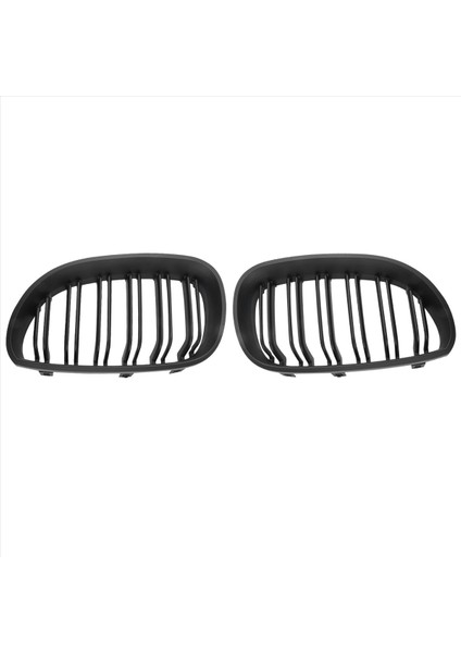 Bmw 5 Serisi E61 2003-2009 (Mat Siyah) Için Ön Tampon Kaput Böbrek Izgara Yedek Ikame Çift Çıta Spor Izgaraları (Yurt Dışından) modelleri